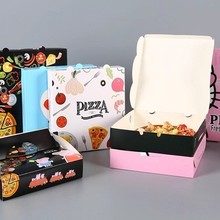 披萨打包盒6/7/8/9/10寸卡通图案果蔬披萨华夫饼盒外卖包装打包盒