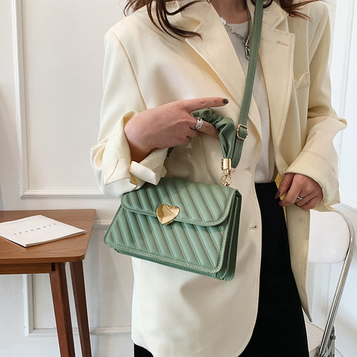 Popular embroidery texture bag women's bag  new commuter rhombus simple single shoulder crossbody bag hand small square bag