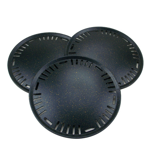 Korean charcoal grill grilled meat plate bright charcoal fire barbecue plate commercial barbecue plate grate round non-stick frying pan 330
