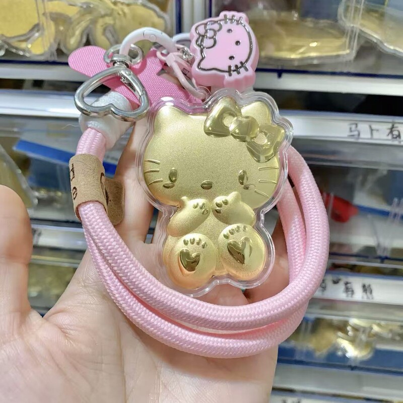 水貝人気ラブブゴールドキーホルダー LABUBU バッグペンダントパンダペンダント携帯電話チェーン漫画卸売|undefined