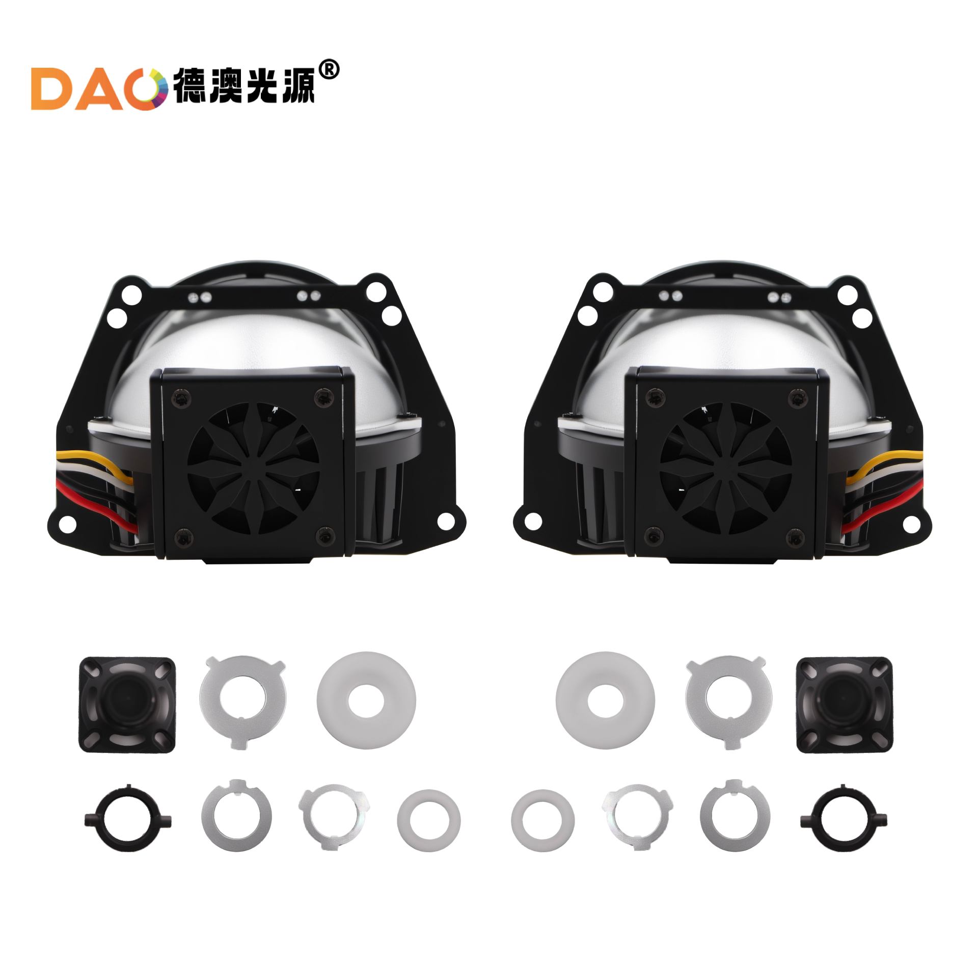 Ventas calientes de 3.0 pulgadas H50S tricolor lente de doble luz inteligente APP Bluetooth control de automóviles LED luz delantera led lente