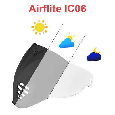 Dəbilqə (Kaska) aksesuarları | Uv Protection - ic06-transparent-to-dark-black