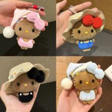 黑皮kitty挂件可爱豆咪喵玩偶小挂件装饰可爱豆咪玩偶挂件钥匙扣