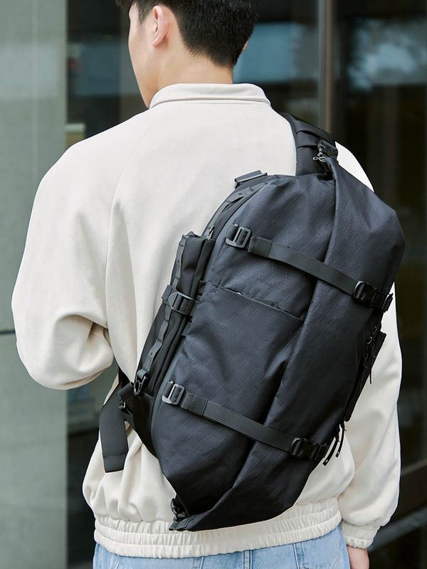 新しいメンズ機能スポーツバックパックバックパック斜めアウトドア通勤チェストバッグ旅行コンピュータ x-pac スクールバッグ|undefined