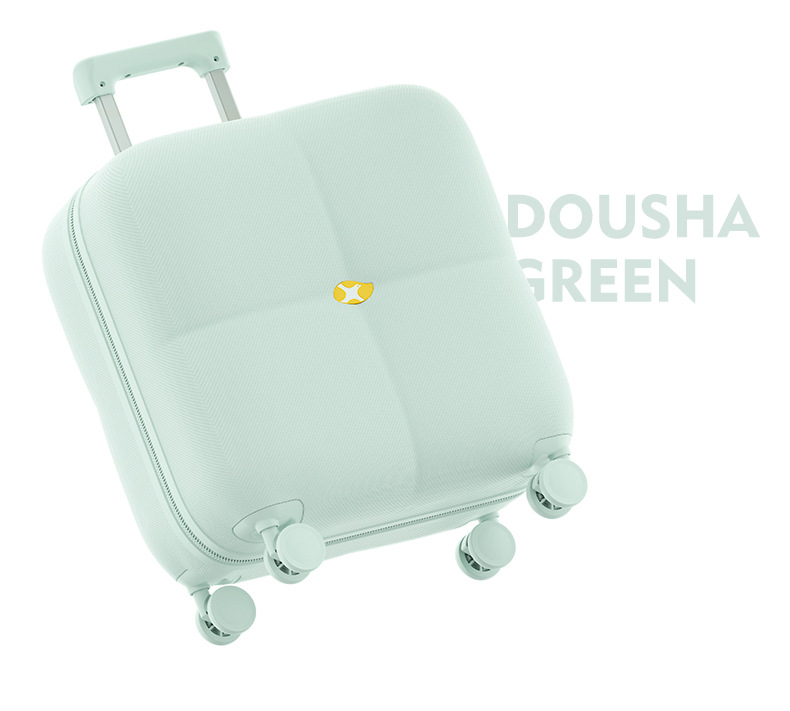 Vali nhựa PC 24 inch họa tiết mây thời trang, bánh xe đa năng, khóa mật khẩu — Hành lý PC cao cấp màu be kem 24 inch chi tiết 10