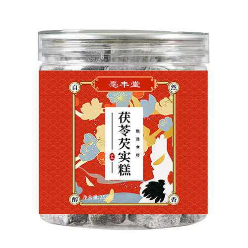 Poria and Gorgon Cake, Barley Cake, Big Grain Fushi Cake, Coix and Lotus Seed Gorgon Cake, Gorgon and Coix and Poria Cake 250g