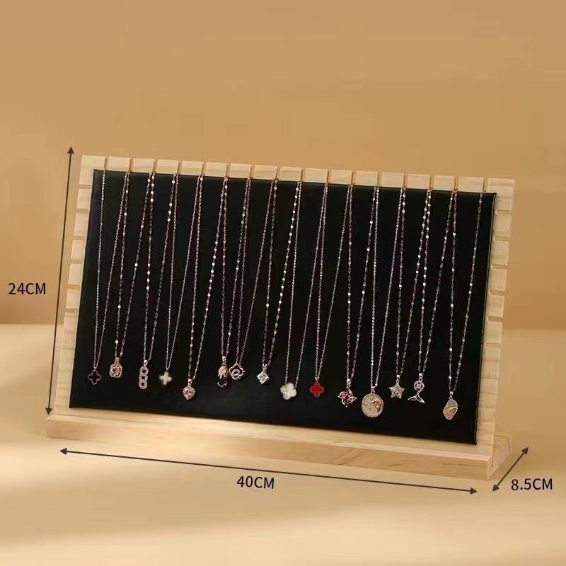 Modern Style Geometric Solid Wood Patchwork Jewelry Display Jewelry Rack display picture 4