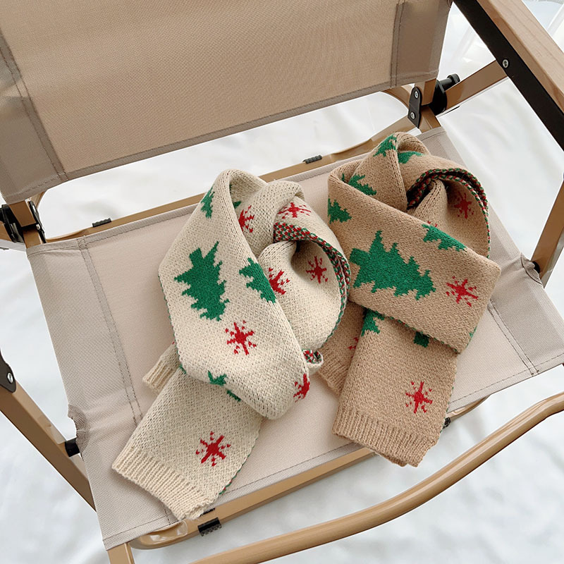 Cadeau de Noël Écharpe pour enfants Écharpe coupe-vent épaisse et chaude pour bébé garçon et fille_voghion.com