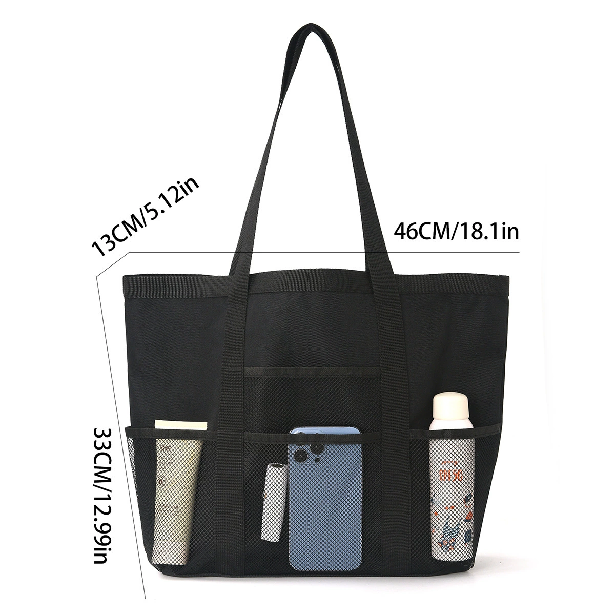 Handheld beach foldable capacious organizer bag for gym for swimming