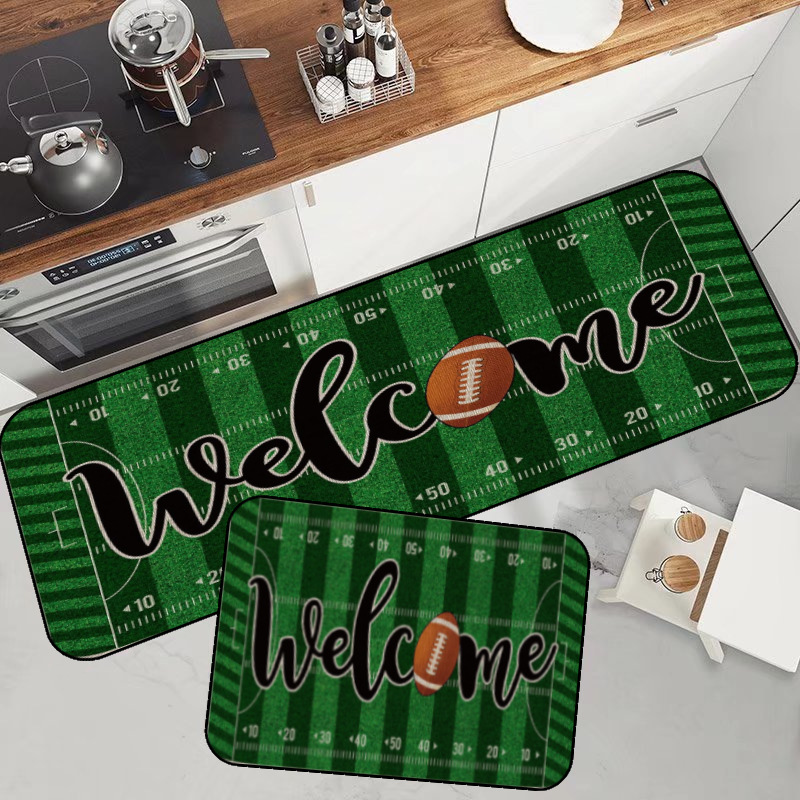 Super Bowl decorative kitchen floor mat stain-resistant washable thickened floor mat indoor and outdoor door printing floor mat_voghion.com