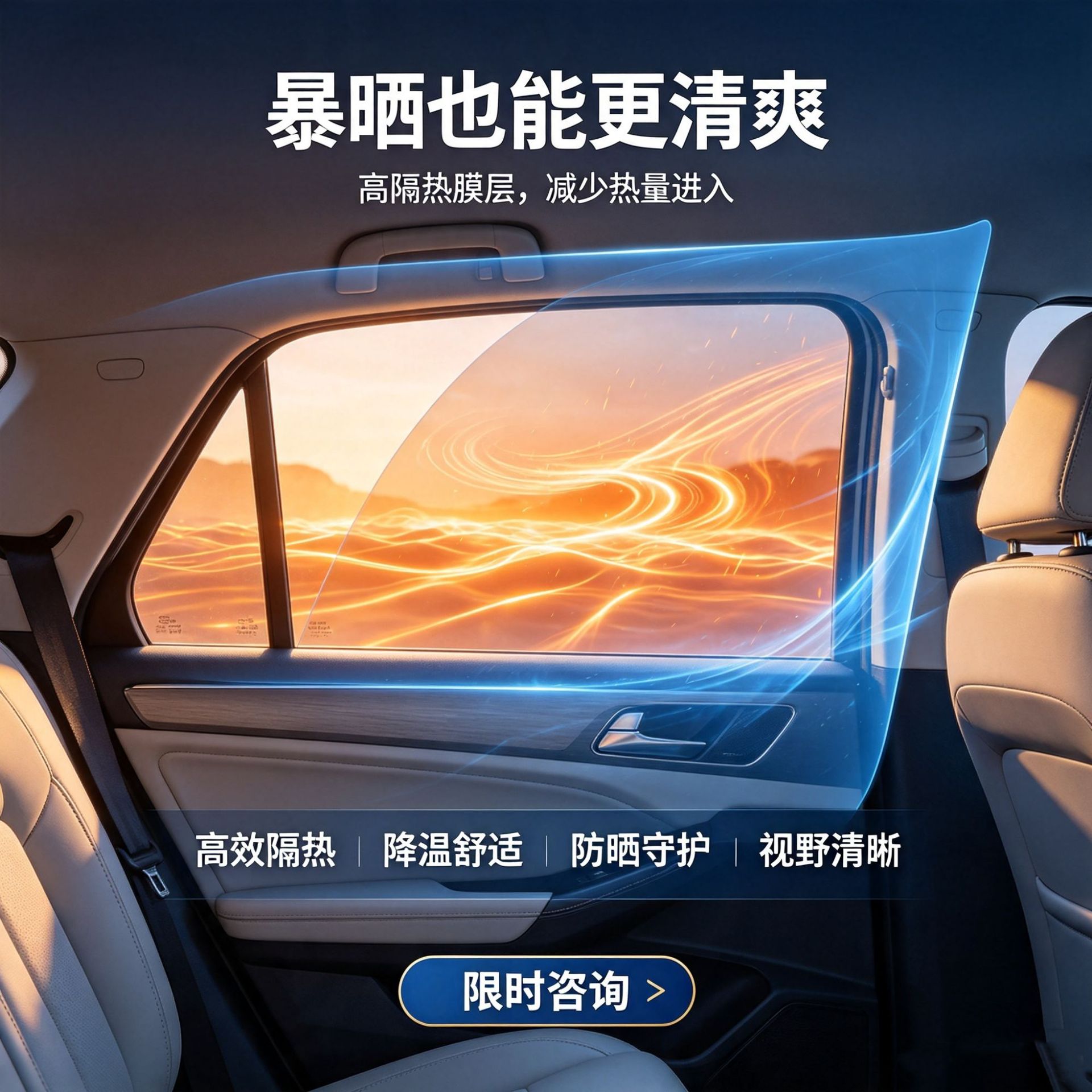 Car window film, thermal insulation film, thickened light-blocking and heat-insulating cross-border glass film, sun protection film, wholesale manufacturer