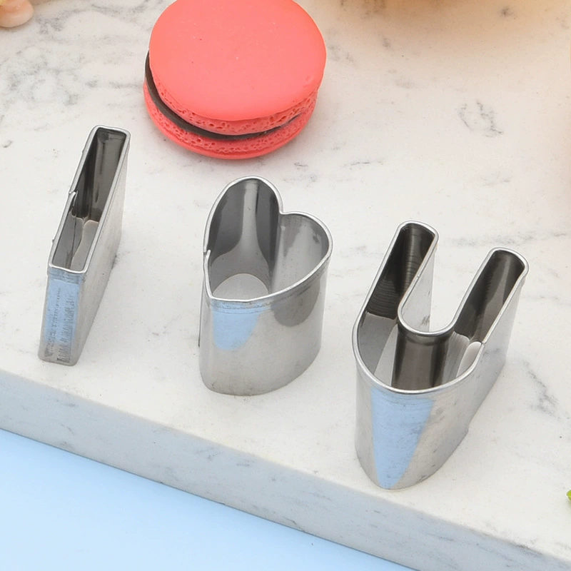 Wholesale stainless steel cookie cutter creative digital heart shaped vegetable and fruit cookie cutter kitchen baking tools