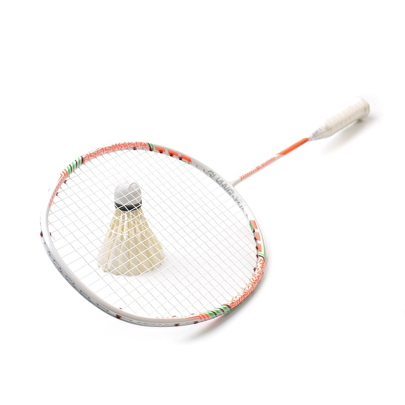 【PRO】주황색-녹색 라켓 + 흰색 라인