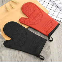 Heat-resistant and insulating oven mitts baking tools silicone thickened heat-insulating high-temperature kitchen microwave oven heat-resistant gloves