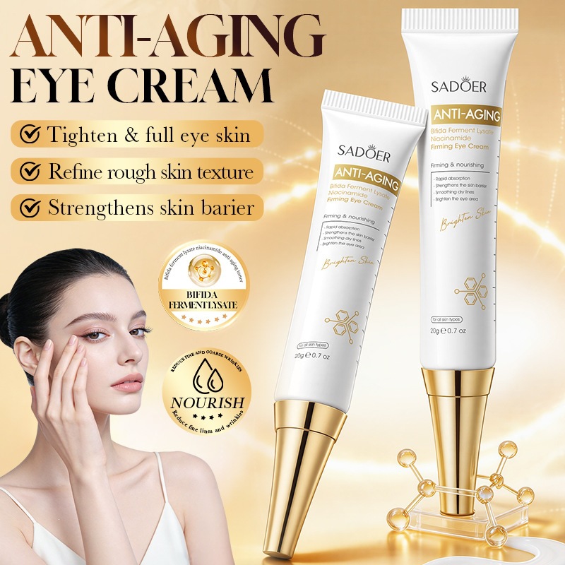 SADOER 20g All-English Double-Action Eye Cream, Niacinamide Firming Eye Cream to Reduce Crow's Feet, Cross-Border Skincare Product