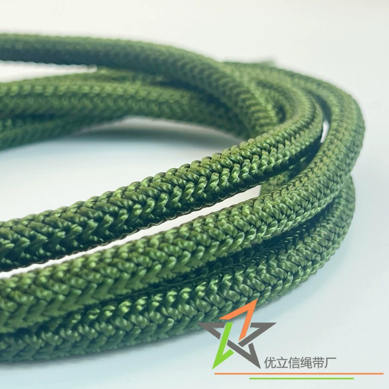 5 мм темно-зеленая нейлоновая веревка с сердцевиной, крупнозернистая износостойкая веревка, высокопрочная натяжная веревка, уличный шнур для крепления