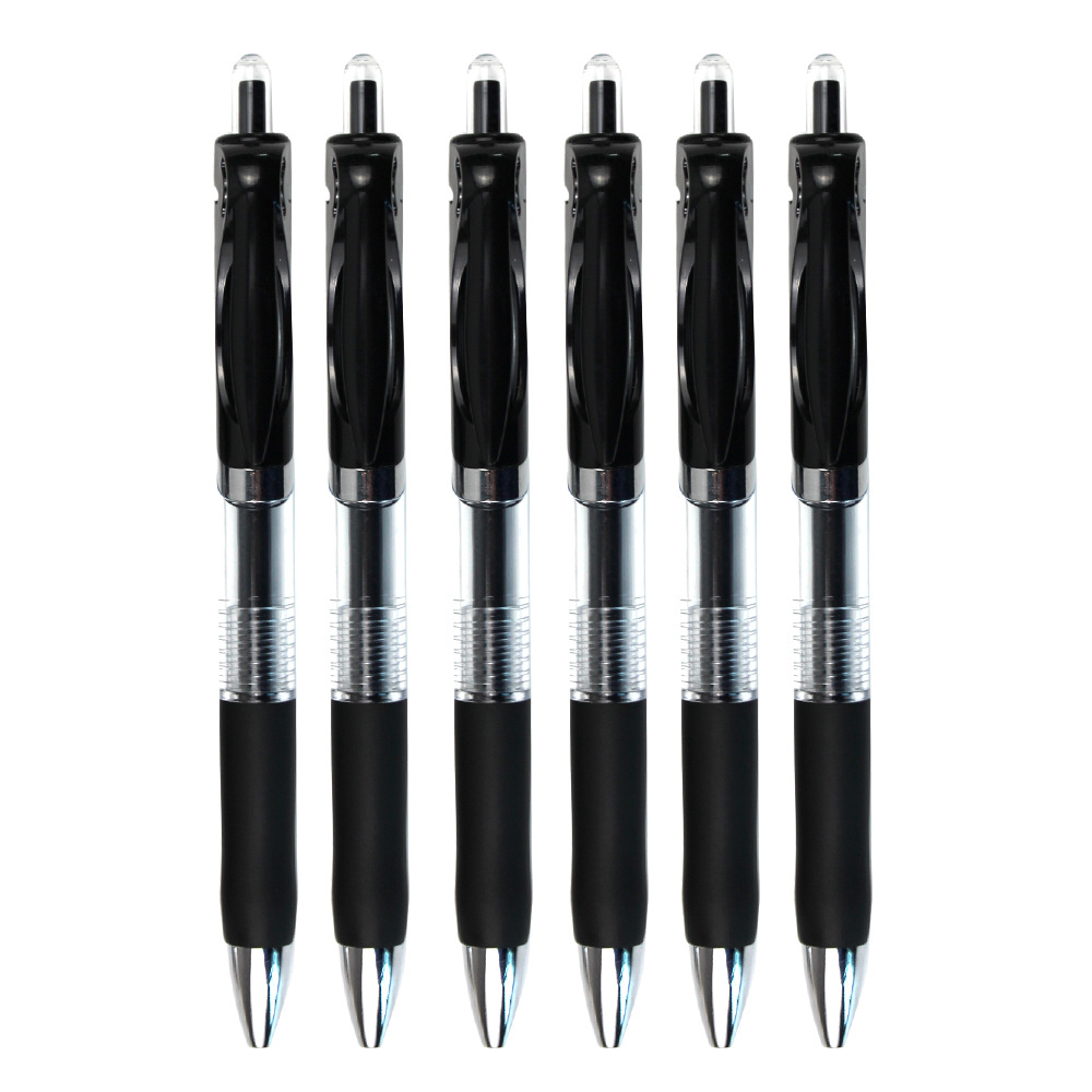 Clásico de prensa personalizado LOGO buena escritura suave K35 bala de 0.5mm pluma negra papelería de oficina