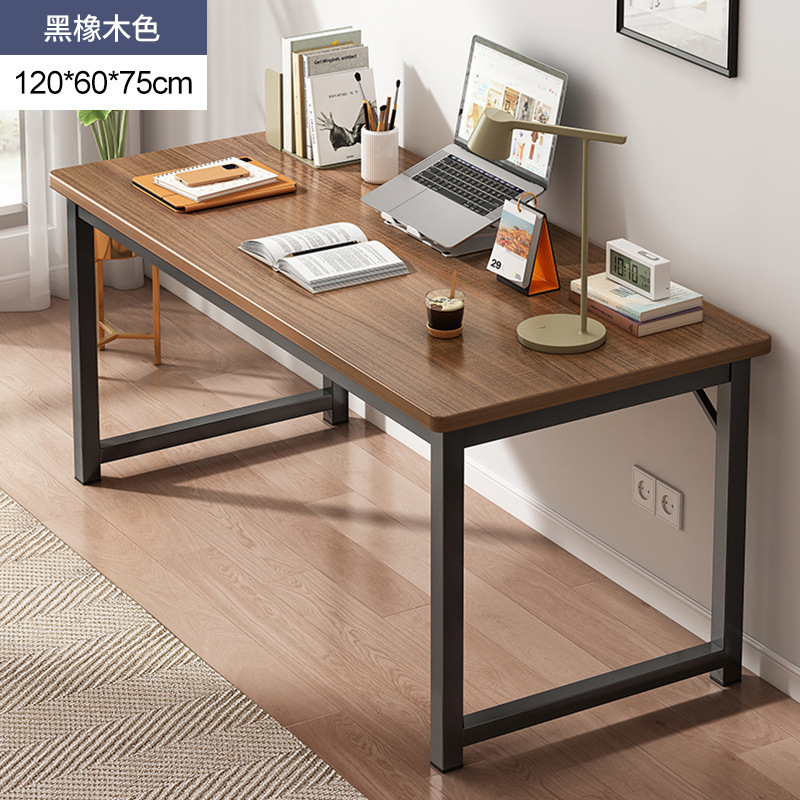 [12mm desktop] 120*60cm black oak color 30mm thick table legs