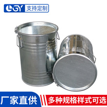 35L开口镀锌铁桶 全新带铁箍工业化工桶柴油汽油包装桶金属开口桶