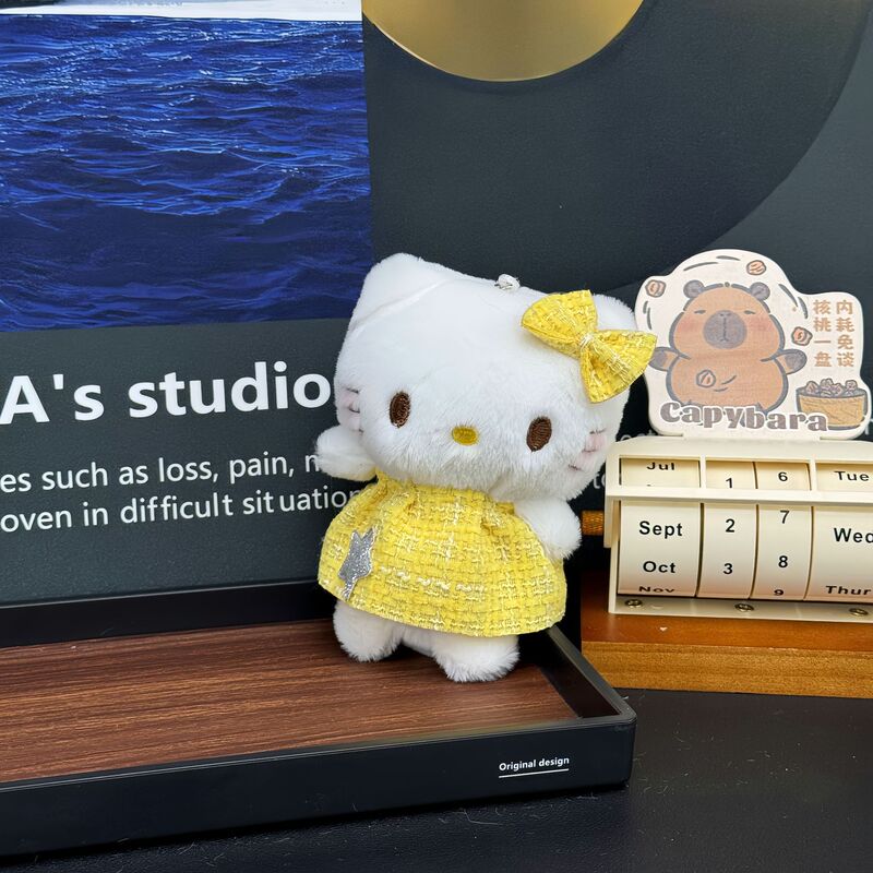 漫画水泳リングキティペンダントぬいぐるみかわいい新しいハローキティスクールバッグペンダントキーホルダー人形|undefined