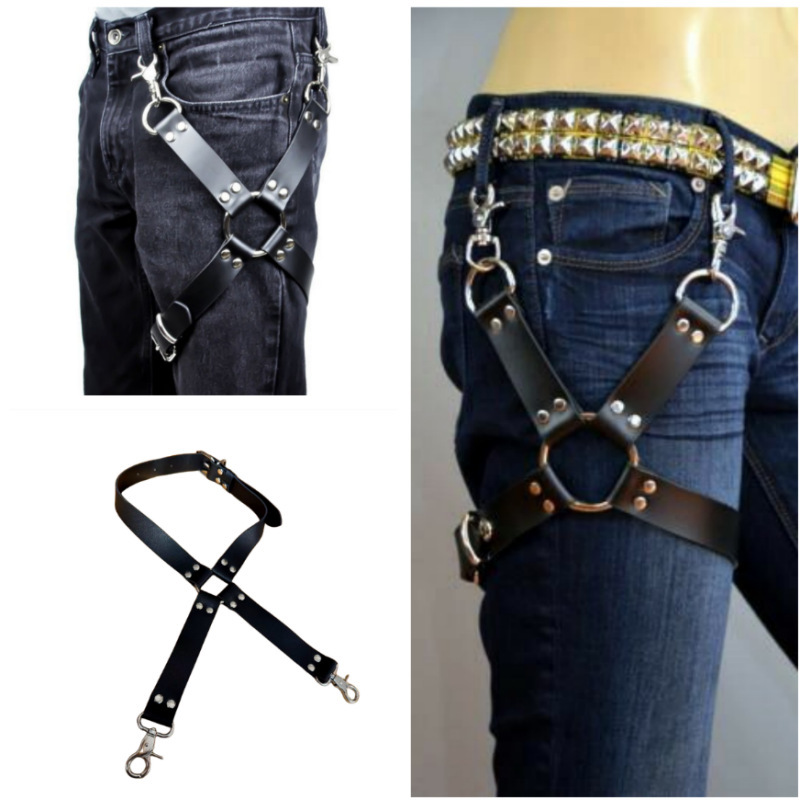 European and American style punk belt accessories leg ring hanging pants belt thigh strap men's and women's Garter tie garter belt