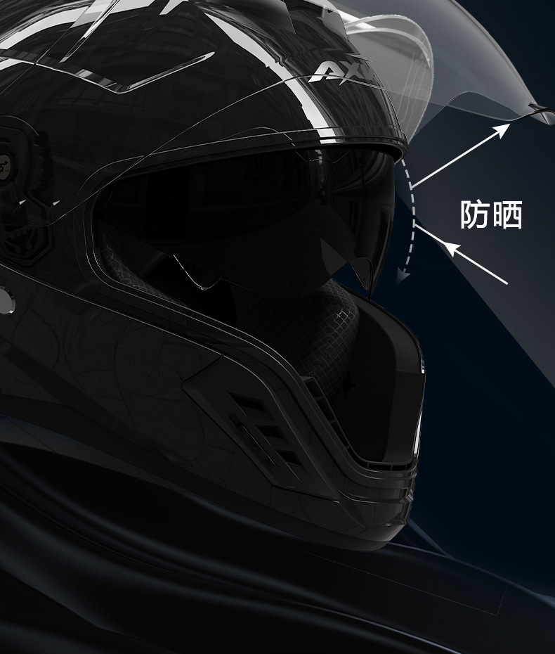 Foreign Trade Motorcycle Helmet for Men and Women, Warm Winter Electric Bike Helmet, All-Season Riding Helmet, Cool and Safe Helmet with Water Bottle Holder
