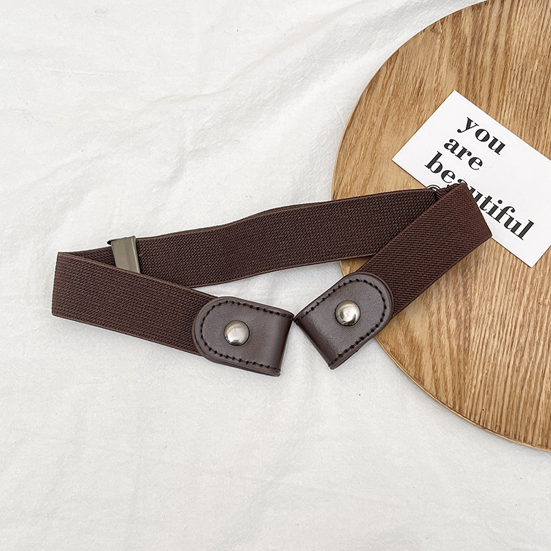 Cinturón invisible sin costuras pantalones perezosos elásticos cinturón de jeans pantalones de hombre de mujer cintura apretada artefacto Mujer