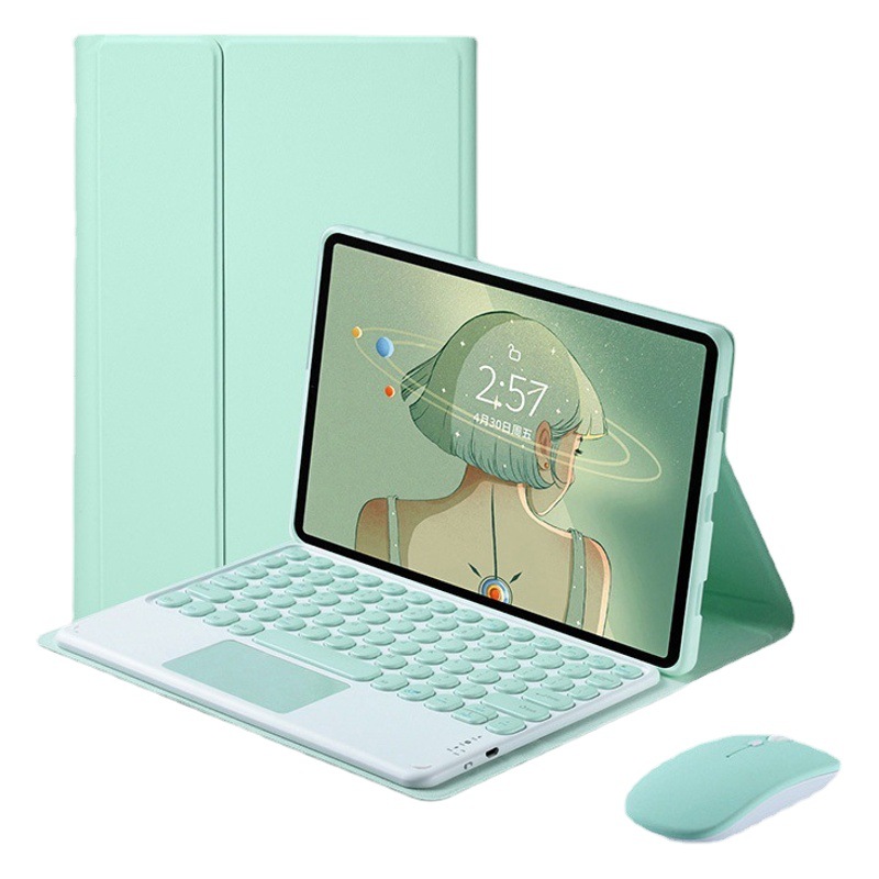 IPad teclado Bluetooth Funda de cuero para 10 generación 10,9 con ranura de la pluma del tirón del color sólido 10,2 funda protectora de la tableta magnética