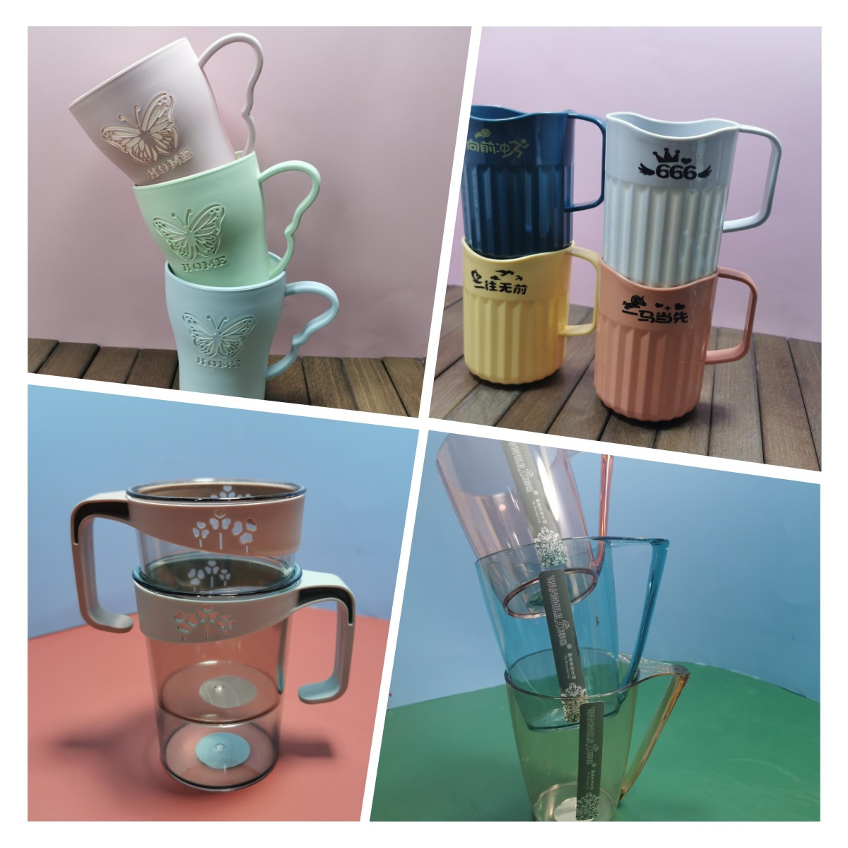 In stock 3650 579 586 585 mouthwash cup household transparent toothbrush cup transparent solid color wash cup water cup