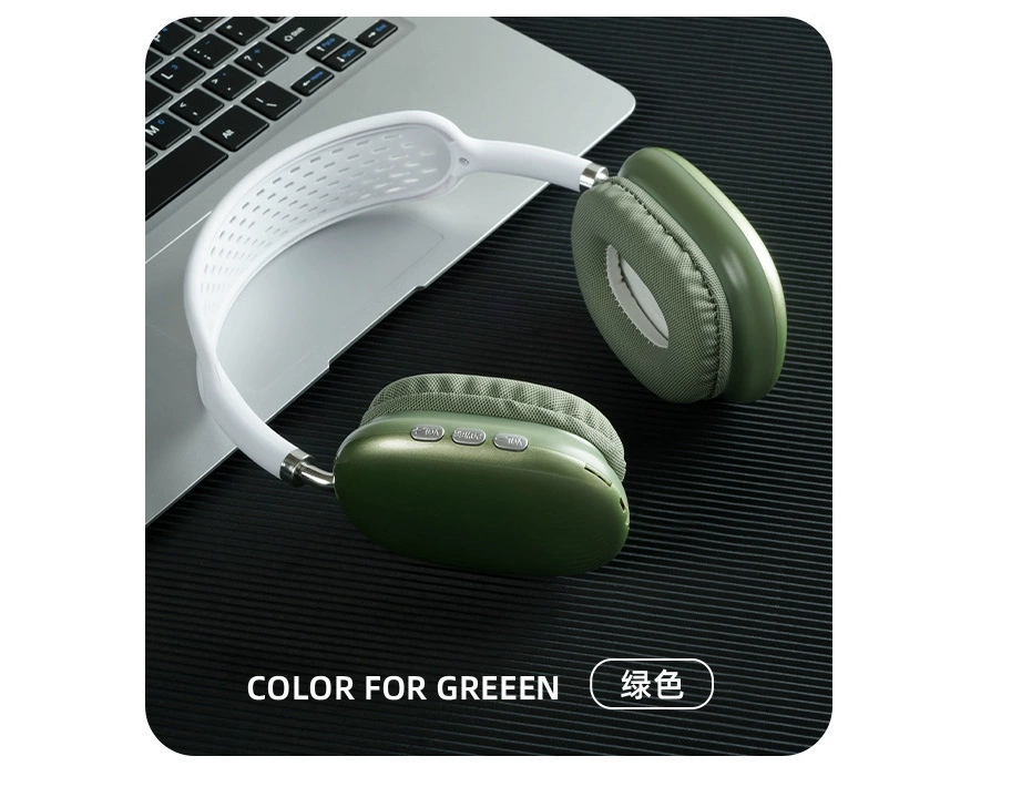 P9Max Wireless Bluetooth Headphones USB Charging Heavy Bass Sport Earphones Card Slot Neutral Brand