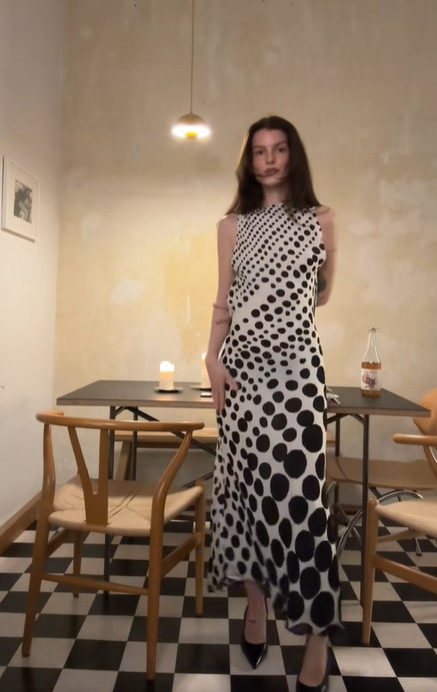 New European Women Fashion Dress Elegant Backless Sleeveless Polka Dot Casual Daily Wear Dress For Women Summer Outfit_ecoleips.com