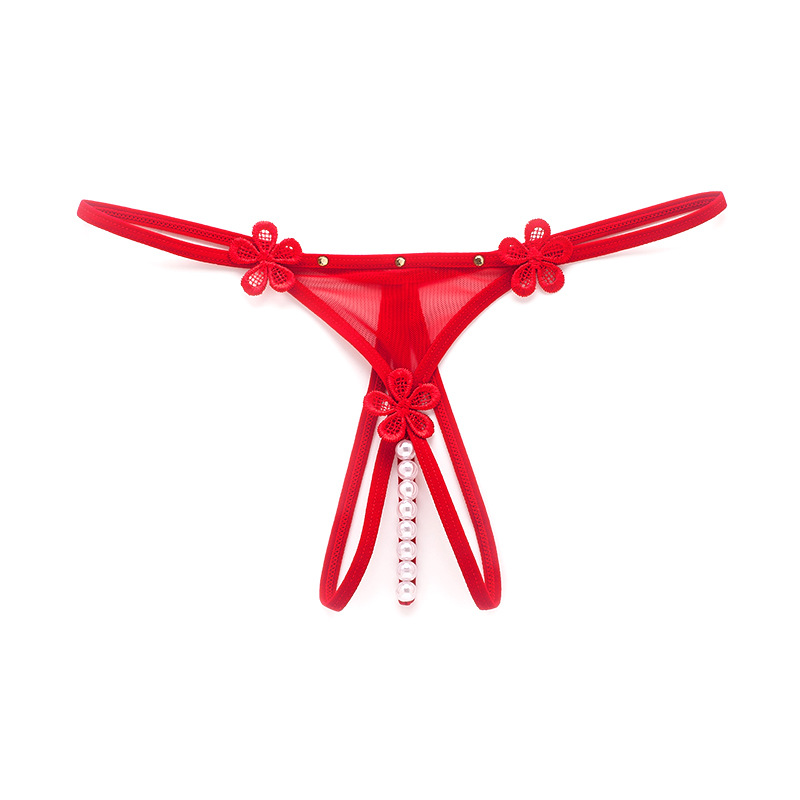 Japanese -style non -trace embroidered thong female hot one line of…