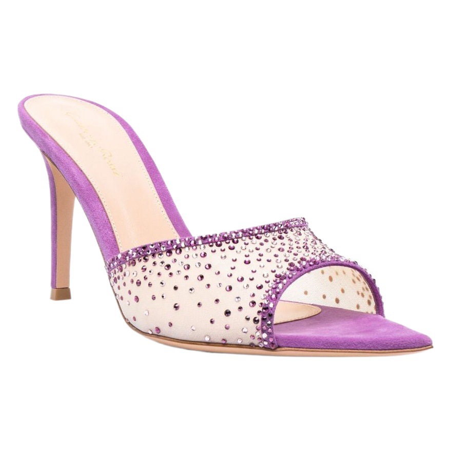 Sandalias de Tacón Alto con Punta en Pico, Estilo Europeo y Americano, Verano 2025, para Uso Exterior