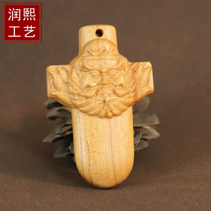 ピーチウッドソード Zhong Kui 両面彫刻ジュエリーペンダントペンダントネックレスポータブル子供大人男性と女性の手作りキーホルダー|undefined