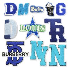 电脑绣花标毛巾绣多色字母补丁贴中尺寸毛衣羽绒服装辅料刺绣布贴