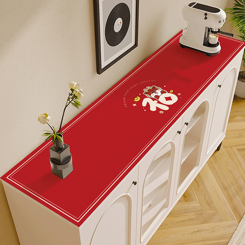 Zapatero gabinete estera de mesa pasillo aparador estera del Gabinete mantel desechable a prueba de aceite impermeable estera de mesa de té TV gabinete estera protectora