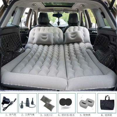 Off-Road Car Two-In-One Inflatable — Vehicle-mounted inflatable bed - gray-universal-storage-double-pier