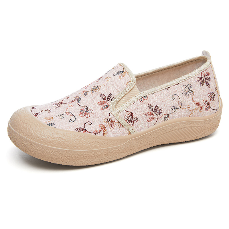 Zapatos de mujer zapatos casuales de verano nuevos zapatos planos superficiales un pie de zapatos de calzado de calzado con suela suave cabeza redonda no cansada zapatos perezosos