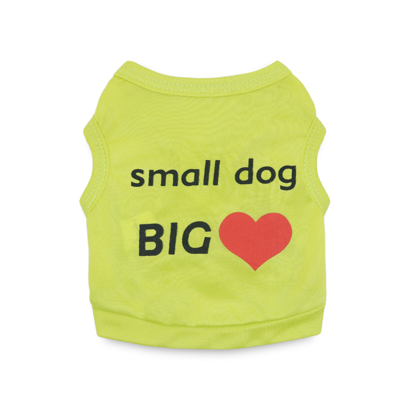 Suministros para mascotas al por mayor ropa para perros 5-estilo poliéster perro grande y pequeño chaleco para mascotas primavera y verano