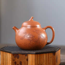 宜兴紫砂壶手工茶壶内推球孔茄瓜礼品茶具厂家源头批发一件代发