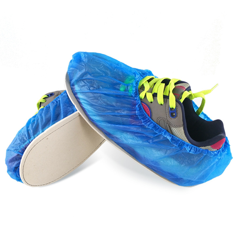 Cubierta de zapatos de plástico desechable engrosada cubierta de pies impermeable y desodorante para uso doméstico, investigación criminal sin costuras, cubierta impermeable con fondo