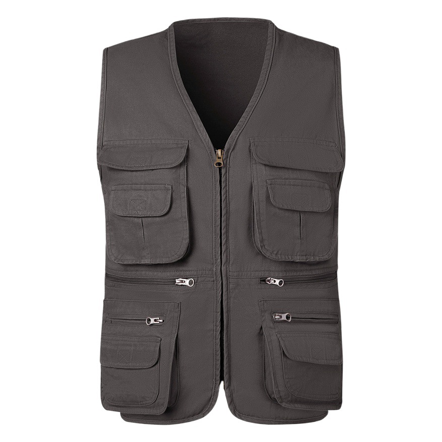 Suministro transfronterizo Chaleco de los hombres fotografía de pesca chaleco multi-Bolsillo cuatro estaciones stock más tamaño primavera y otoño #