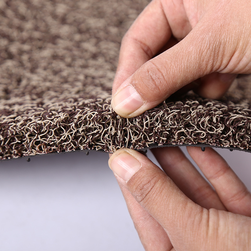 18mm Car Wire Loop Mat Set, Universal Car Mats with Hot-Melt Adhesive Backing, Pvc Non-Slip Entryway Floor Mat
