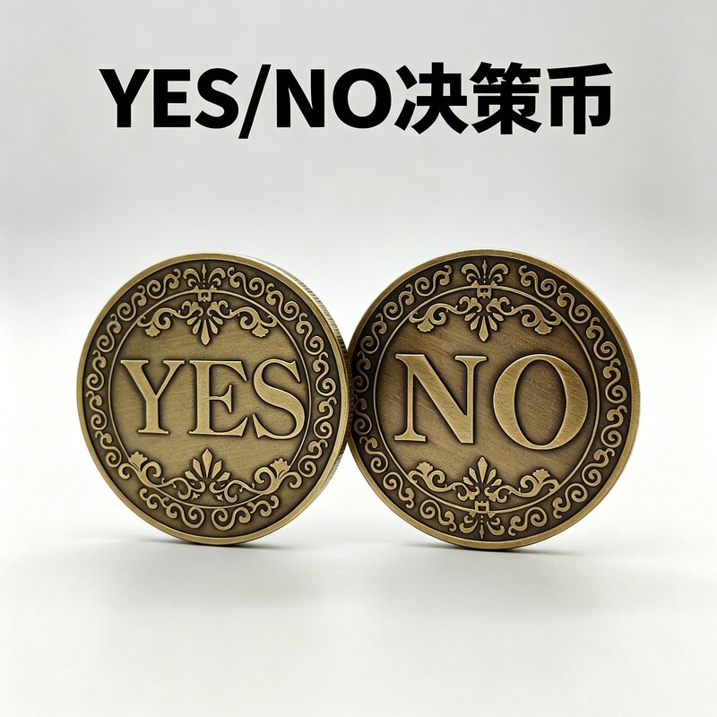 YES/NO Decision-Making Commemorative Coin Antique-style Distressed Bronze Double-sided Embossed Coin Metal Commemorative Medal Wholesale in Stock YES/NO Decision-Making Commemorative Coin Antique-style Distressed Bronze Double-sided Embossed Coin Metal Commemorative Medal Wholesale in Stock
