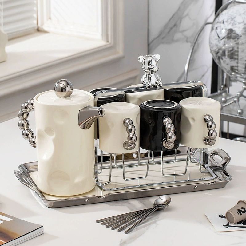 Французский набор стаканов для воды с кремовым ветром керамическая вода с домашней гостиной высокого класса легкий и роскошный европейский стиль скандинавские чашки