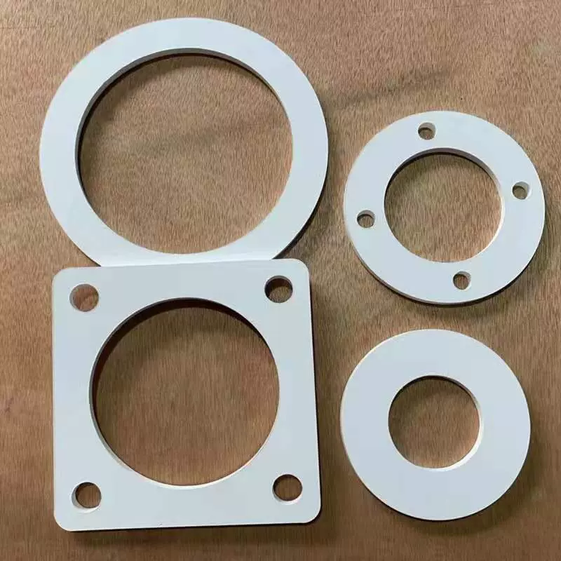定制加工聚四氟乙烯带孔垫片 尼龙POM非标异形件PTFE铁氟龙密封件