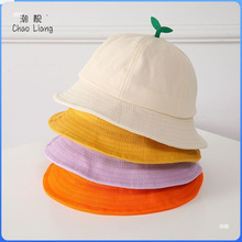 小黄帽儿童帽子夏季婴儿渔夫帽男女童宝宝春秋ins可爱太阳