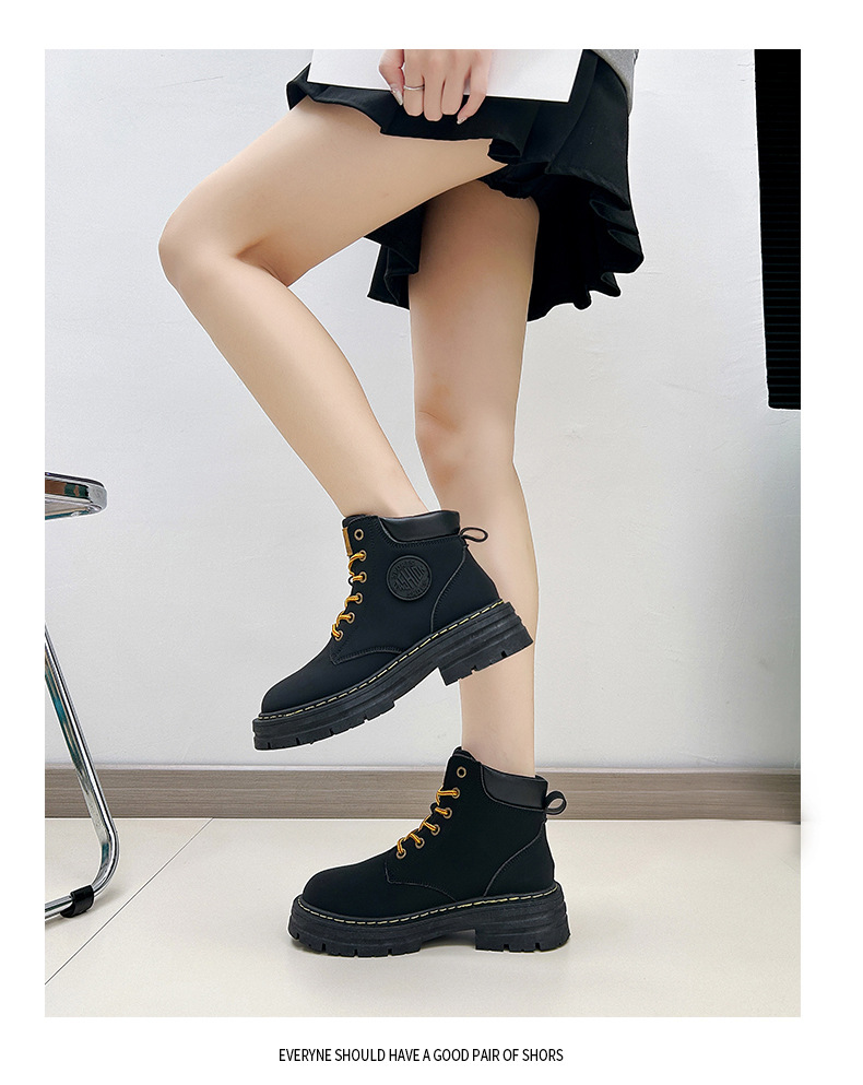Stivaletti donna retro con suola spessa comodi ed eleganti_voghion.com