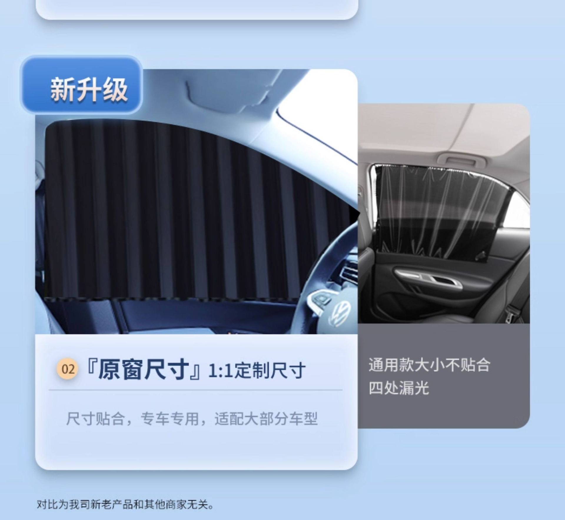 Car sunshade curtain for side windows, rear row, heat insulation, privacy