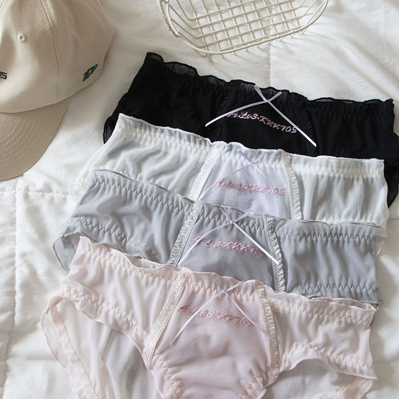 Fuchsia cute summer quick dry underwear, with embroidery